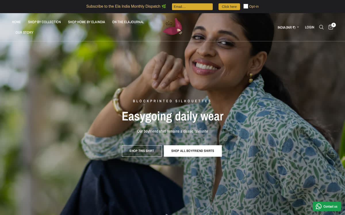 Ela Label homepage